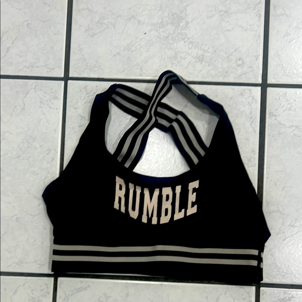 Lilybod Monochrome Striped Sports Bra